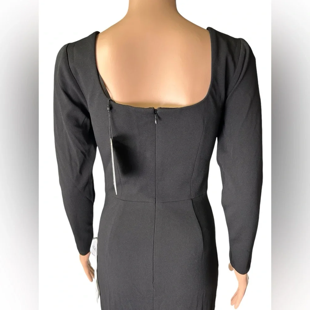 DRESS THE POPULATION womens SONIA black size small long sleeve dress size S NWT - Picture 11 of 13